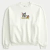 Luźna bluza z grafiką Tom i Jerry Luźna bluza z grafiką Tom i Jerry