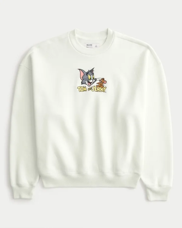 Luźna bluza z grafiką Tom i Jerry Luźna bluza z grafiką Tom i Jerry