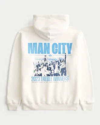 Luźna bluza z kapturem z nadrukiem Manchester City Luźna bluza z kapturem z nadrukiem Manchester City