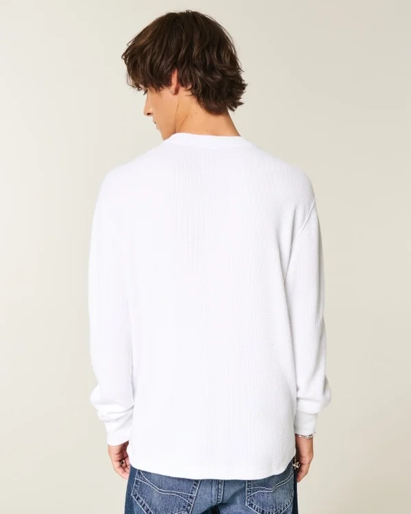 Luźna koszulka termiczna Henley Luźna koszulka termiczna Henley