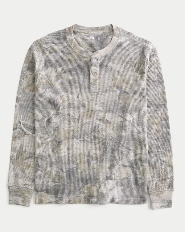 Luźna koszulka termiczna Henley Luźna koszulka termiczna Henley