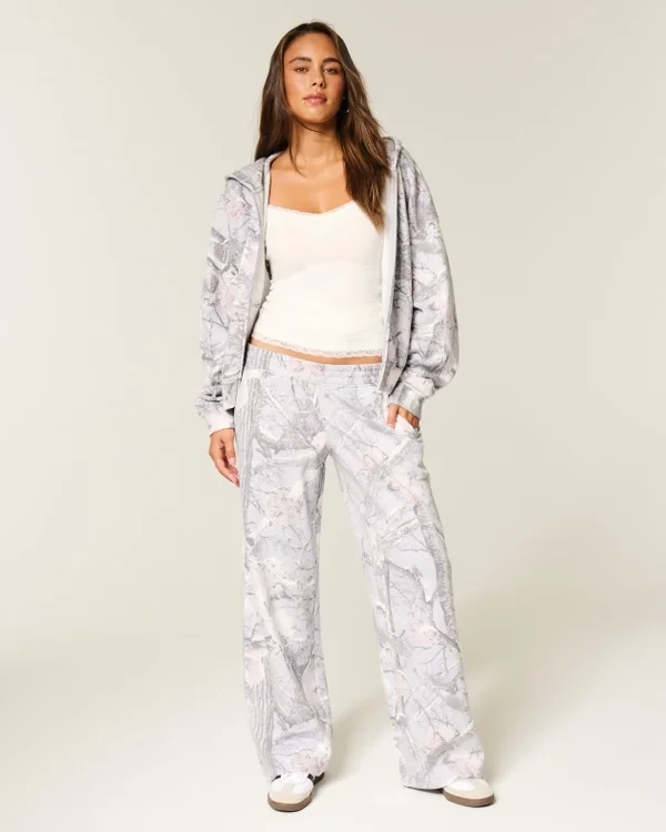 Luźne spodnie dresowe Snow Camo Luźne spodnie dresowe Snow Camo