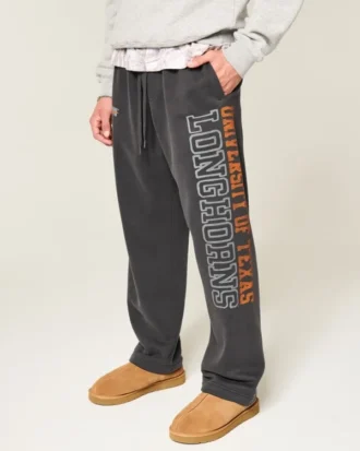 Luźne spodnie dresowe z nadrukiem Longhorns Uniwersytetu Teksańskiego w Austin Luźne spodnie dresowe z nadrukiem Longhorns Uniwersytetu Teksańskiego w Austin