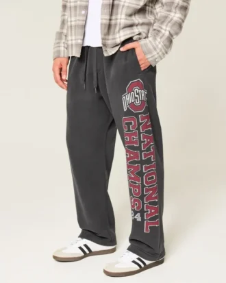 Luźne spodnie dresowe z nadrukiem Ohio State University Buckeyes Luźne spodnie dresowe z nadrukiem Ohio State University Buckeyes