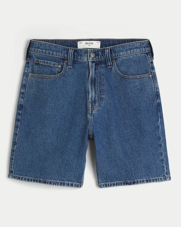 Luźne szorty jeansowe powyżej kolan Luźne szorty jeansowe powyżej kolan