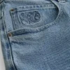 Luźne szorty jeansowe z haftowanym logo Luźne szorty jeansowe z haftowanym logo