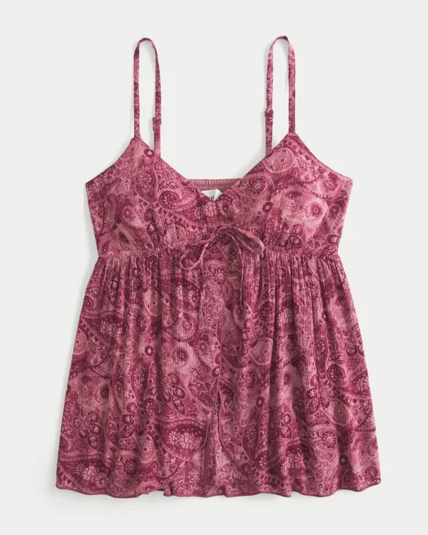 Marszczona bluzka typu babydoll Marszczona bluzka typu babydoll