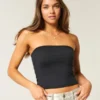 Miękka, elastyczna, bezszwowa bluzka typu tube top
