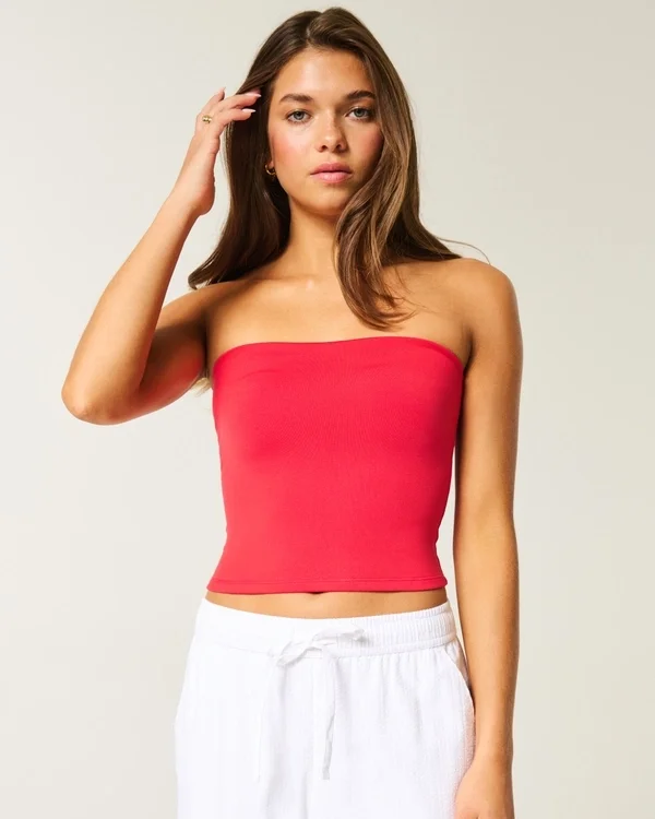 Miękka, elastyczna, bezszwowa bluzka typu tube top Miękka, elastyczna, bezszwowa bluzka typu tube top