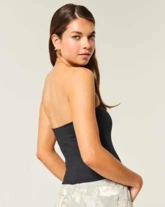 Miękka, elastyczna, bezszwowa bluzka typu tube top