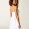 Mini sukienka babydoll z wykończeniem sznurkowym Mini sukienka babydoll z wykończeniem sznurkowym