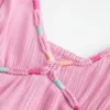 Mini sukienka babydoll z wykończeniem sznurkowym Mini sukienka babydoll z wykończeniem sznurkowym