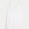 Mini sukienka babydoll z wykończeniem sznurkowym Mini sukienka babydoll z wykończeniem sznurkowym