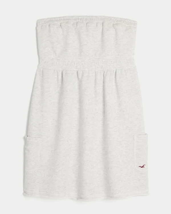 Mini sukienka bez ramiączek z frotte Mini sukienka bez ramiączek z frotte