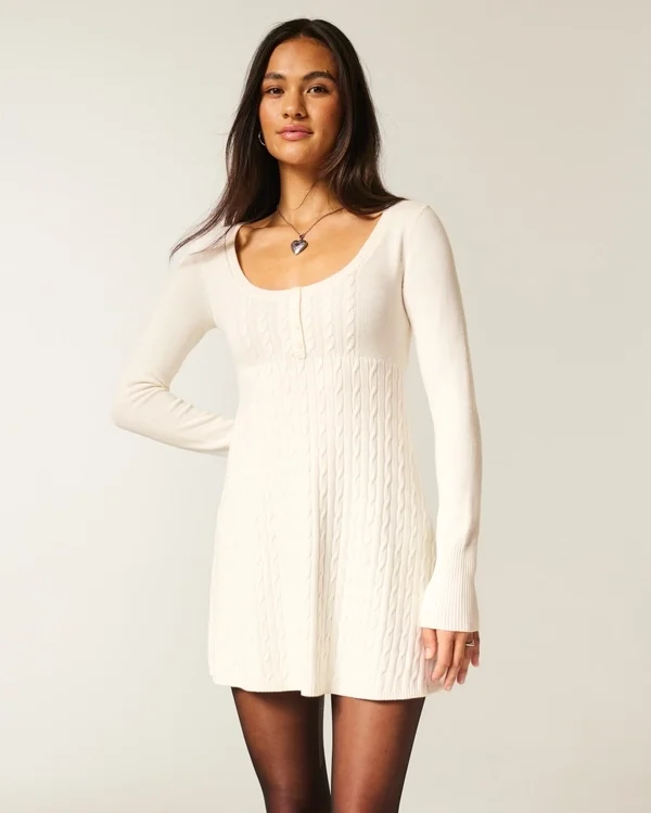Mini sukienka sweterkowa Babydoll Mini sukienka sweterkowa Babydoll