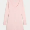 Mini sukienka sweterkowa Babydoll