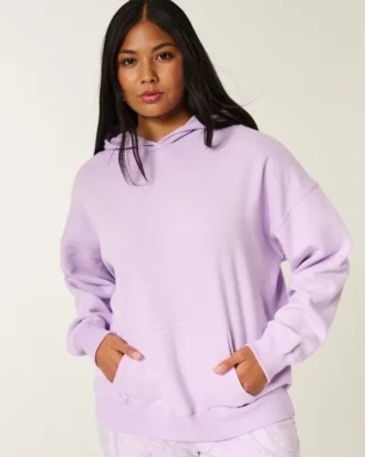 Oversize’owa bluza z kapturem i podszewką w kamuflażu