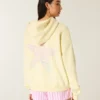 Oversize’owa bluza z kapturem i zamkiem błyskawicznym z nadrukiem rozgwiazdy Oversize’owa bluza z kapturem i zamkiem błyskawicznym z nadrukiem rozgwiazdy