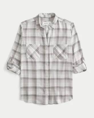 Oversize’owa koszula flanelowa