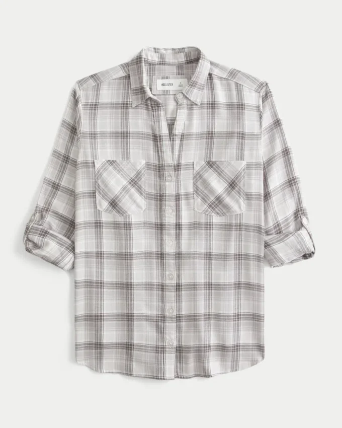 Oversize’owa koszula flanelowa
