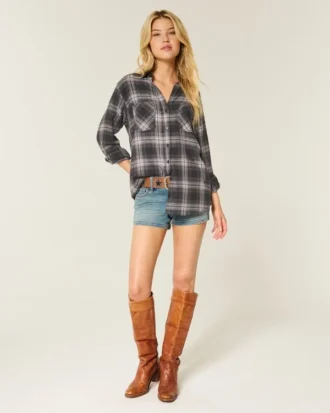 Oversize’owa koszula flanelowa