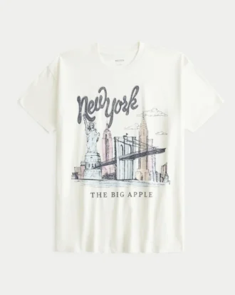 Oversize’owa koszulka z nadrukiem New York
