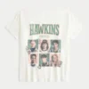 Oversize’owa koszulka z odkrytymi ramionami i nadrukiem Stranger Things Oversize’owa koszulka z odkrytymi ramionami i nadrukiem Stranger Things
