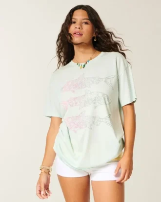 Oversized Fish Graphic Tee