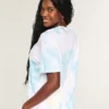Oversized koszulka z nadrukiem Tie-Dye I Heart UV Oversized koszulka z nadrukiem Tie-Dye I Heart UV