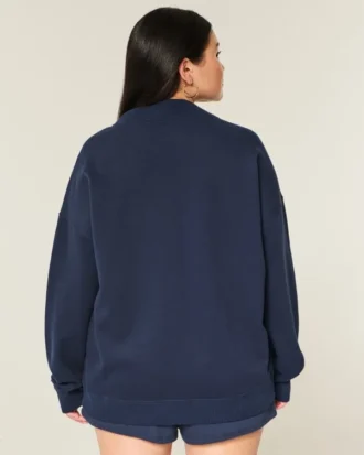 Oversized Mock-Neck Sweatshirt Oversized Mock-Neck Sweatshirt