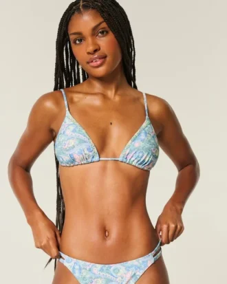Ozdobny stanik bikini w trójkąty