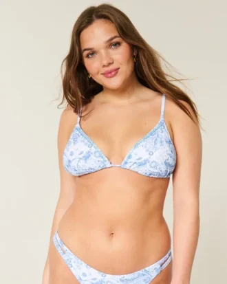 Ozdobny stanik bikini w trójkąty