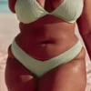 Ribbed High-Leg Cheekiest Bikini Bottom