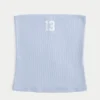 Ribbed Strapless Graphic Tube Top Ribbed Strapless Graphic Tube Top