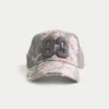 Różowa czapka z daszkiem z nadrukiem Camo Number