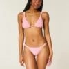 Smockowane figi bikini z wysokim stanem