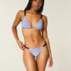 Smockowane figi bikini z wysokim stanem