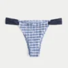 Smockowane figi bikini z wysokim stanem