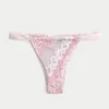 Smockowane figi bikini z wysokim stanem