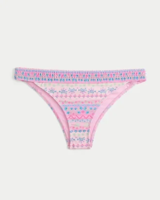 Smokowana talia, wysokie nogawki, figi bikini Smokowana talia, wysokie nogawki, figi bikini