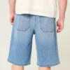 Spodenki jeansowe Super Baggy poniżej kolan, średni odcień