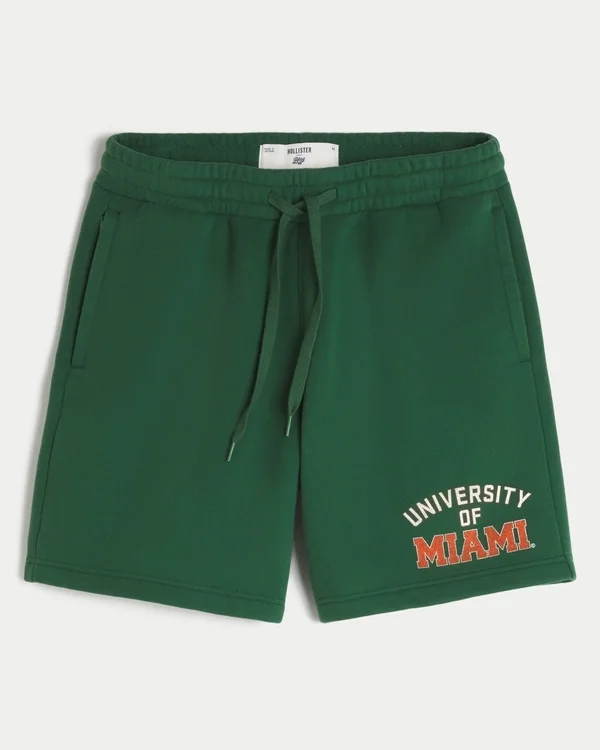 Spodenki polarowe z nadrukiem University of Miami Hurricanes Spodenki polarowe z nadrukiem University of Miami Hurricanes