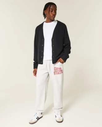 Spodnie dresowe Ohio State University Buckeyes Graphic Baggy Cinch Fleece Joggers Spodnie dresowe Ohio State University Buckeyes Graphic Baggy Cinch Fleece Joggers