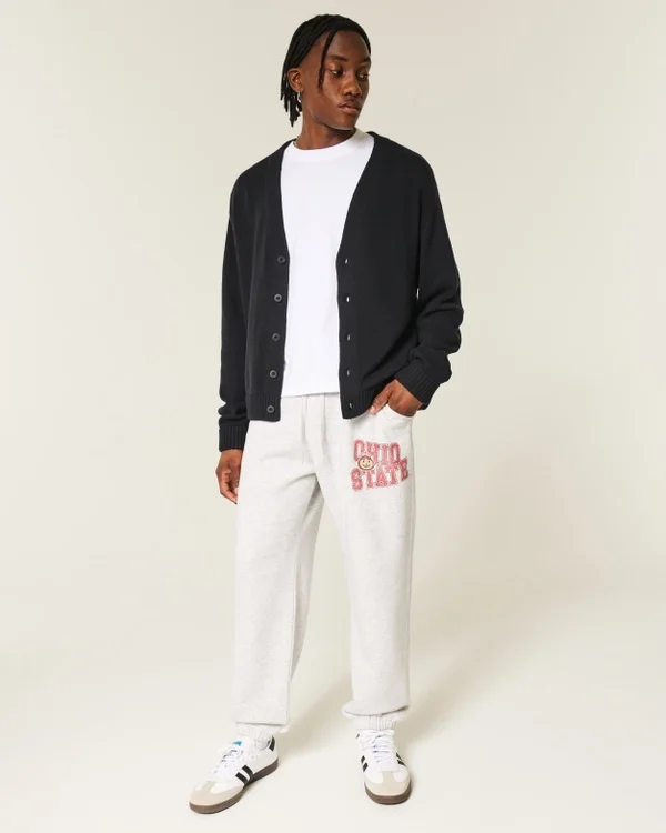 Spodnie dresowe Ohio State University Buckeyes Graphic Baggy Cinch Fleece Joggers Spodnie dresowe Ohio State University Buckeyes Graphic Baggy Cinch Fleece Joggers