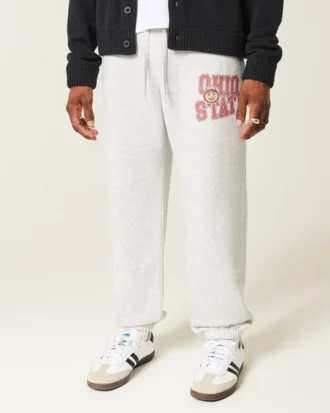 Spodnie dresowe Ohio State University Buckeyes Graphic Baggy Cinch Fleece Joggers Spodnie dresowe Ohio State University Buckeyes Graphic Baggy Cinch Fleece Joggers