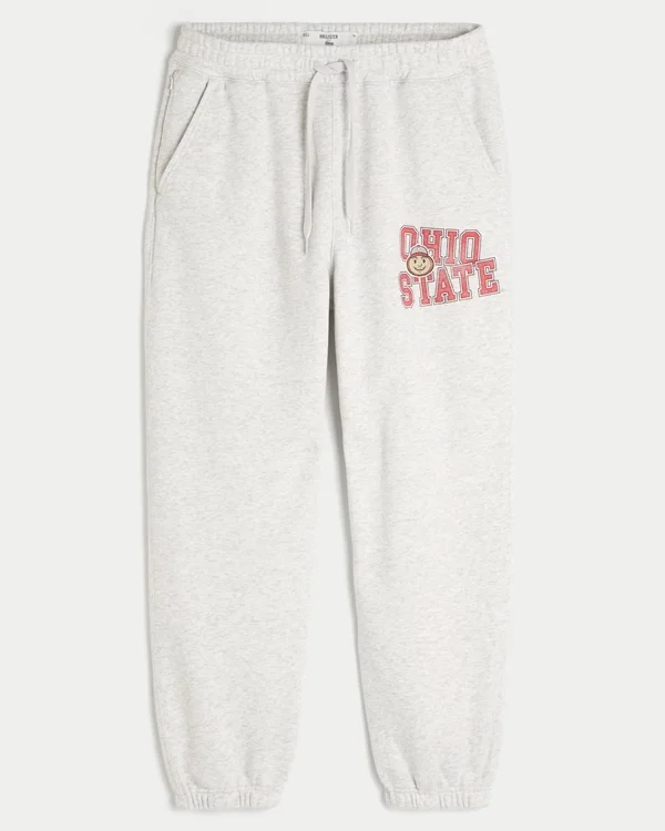 Spodnie dresowe Ohio State University Buckeyes Graphic Baggy Cinch Fleece Joggers Spodnie dresowe Ohio State University Buckeyes Graphic Baggy Cinch Fleece Joggers
