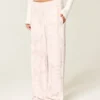 Spodnie dresowe z logo Graphic Pink Camo Wide-Leg