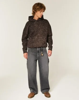 Spodnie jeansowe typu super baggy w kolorze czarnym
