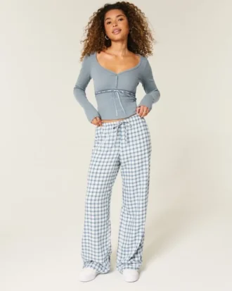Spodnie typu pull-on z efektem slub