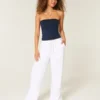 Spodnie typu pull-on z efektem slub Spodnie typu pull-on z efektem slub